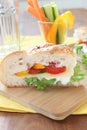 Sandwich with vegetables and cheese Royalty Free Stock Photo