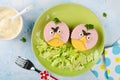 Sandwiches with sausage and cheese Angry birds