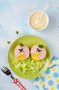 Sandwiches with sausage and cheese Angry birds