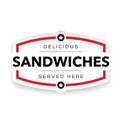 Sandwiches vintage stamp label