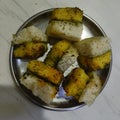 Sandwitch Dhokla; a famous gujrat receipe