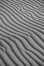 Sandy background, sandy waves on windy day on beach or in desert, natural background. Grayscale Royalty Free Stock Photo