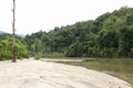 Sandy bank of river in Aceh