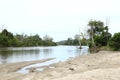 Sandy bank of river in Aceh