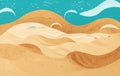 sandy beach abstract art cartoon style storyboard