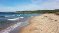 Sandy beach along the Lake Superior in Canada, Ontario Royalty Free Stock Photo