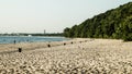 Sandy beach beach of Baltic Sea in morning, Poland Royalty Free Stock Photo