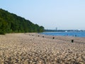 Sandy beach beach of Baltic Sea in morning, Poland Royalty Free Stock Photo