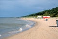 Sandy beach on Baltic Sea in Riga suburban in Jurmala Royalty Free Stock Photo