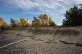 Michigan Autumn Lighthouse Beach Background Royalty Free Stock Photo