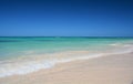 Sandy beach with crystal clear turquise blue water at Cayo Jutias