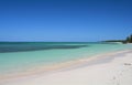 Sandy beach with crystal clear turquise blue water at Cayo Jutias