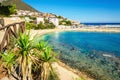 Sandy beach crystal clear water, Cala Gonone Orosei, Sardinia, Italy Royalty Free Stock Photo