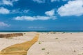 Sandy beach in Delta del Ebro Royalty Free Stock Photo