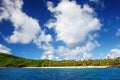 Sandy beach on Drawaqa Island, Yasawa Islands, Fiji Royalty Free Stock Photo