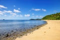 Sandy beach on Drawaqa Island, Yasawa Islands, Fiji Royalty Free Stock Photo