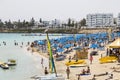 Sandy beach Fig Tree Bay , Ayia Napa ,Cyprus Royalty Free Stock Photo