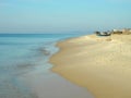 Sandy beach in Hammamet, Tunisia