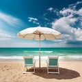 Sandy beach haven under the sun Royalty Free Stock Photo