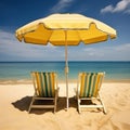 Sandy beach haven under the sun Royalty Free Stock Photo