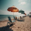 Sandy beach haven under the sun Royalty Free Stock Photo