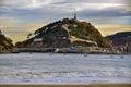 Sandy beach of La Concha in San Sebastian, Spain Royalty Free Stock Photo