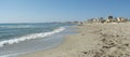 Sandy Beach Line in La Manga del Mar Menor Royalty Free Stock Photo