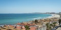 Sandy Beach Line in La Manga del Mar Menor Royalty Free Stock Photo