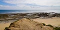 Sandy beach low tide in noirmoutier island in vendee atlantic ocean France