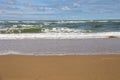 Sandy beach near North sea. Zandvoort, the Netherlands