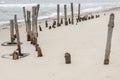 Sandy beach near Ustronie Morskie - Poland. Royalty Free Stock Photo