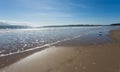 Sandy beach at Newborough in Anglesey Royalty Free Stock Photo