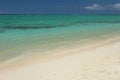 Sandy beach and ocean. Trou aux Biches, Mauritius Royalty Free Stock Photo