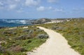 Sandy Beach Path: Cathedral Rocks Royalty Free Stock Photo