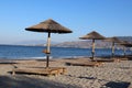 Sandy beach. Peaceful sea. Greece, Kos. Royalty Free Stock Photo