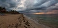 Sandy beach, Playa Ancon, on the Caribbean Sea in Triniday, Cuba Royalty Free Stock Photo