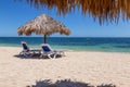 Sandy beach, Playa Ancon, on the Caribbean Sea in Triniday, Cuba Royalty Free Stock Photo