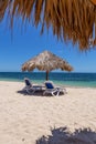 Sandy beach, Playa Ancon, on the Caribbean Sea in Triniday, Cuba Royalty Free Stock Photo