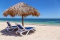 Sandy beach, Playa Ancon, on the Caribbean Sea in Triniday, Cuba Royalty Free Stock Photo