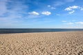 Sandy beach in Rewa in northern Poland. Royalty Free Stock Photo