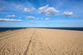 Sandy beach in Rewa in northern Poland. Royalty Free Stock Photo