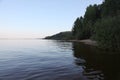 Sandy beach and river bank