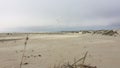 Sandy beach on Romo Island in Denmark.