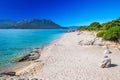 Sandy beach San Ciprianu in Corsica, France, Europe. Royalty Free Stock Photo