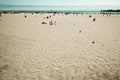 Sandy beach in Santa Cruz California on a summer day Royalty Free Stock Photo