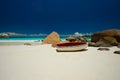 Sandy beach Seychelles Royalty Free Stock Photo