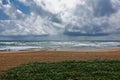 Sandy beach on the shores of the Indian Ocean. Royalty Free Stock Photo