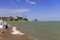 Sandy beach of shuzhuanghuayuan garden on gulangyu island