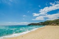 Sandy beach of South coast in Sardinia Royalty Free Stock Photo