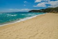 Sandy beach of South coast in Sardinia Royalty Free Stock Photo